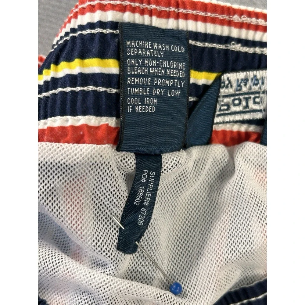 Polo Ralph Lauren Men's Medium‎ Striped Swim Shorts Green Polo Pony Beach Pool
